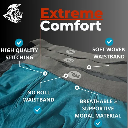 Miniatura 4 de Real Men - Ropa interior para hombre, paquete de 1, 3 y 6 unidades, calzoncillos modales tipo bóxer ABCD