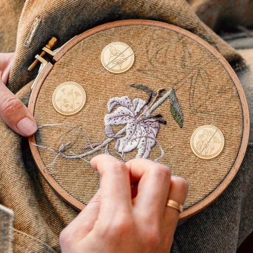Miniatura 5 de TXIN 6 piezas de aguja magnética para agujas magnéticas, para niñera, con patrón de flores, para bordado de punto de cruz, suministros de costura