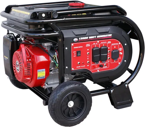 Miniatura 7 de All Power America Generador portátil de combustible dual de 10000 vatios a gas/propano resistente con arranque eléctrico, negro