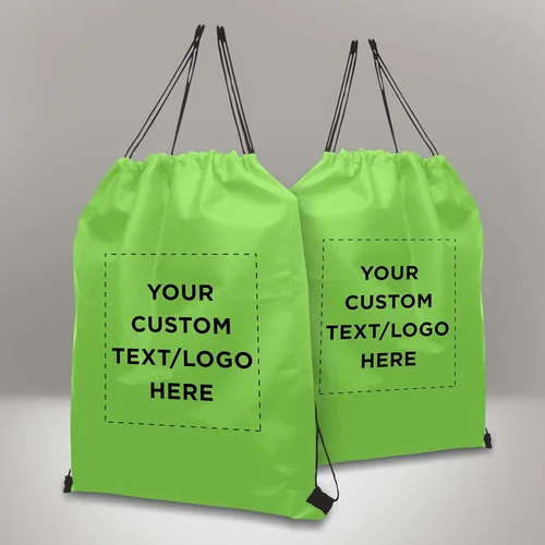Miniatura 7 de DISCOUNT PROMOS Juego de mochilas con cordón no tejidas personalizadas de 10/50/100, paquete personalizado a granel
