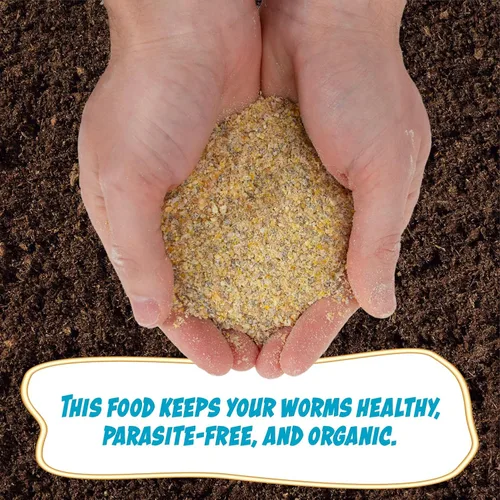 Miniatura 4 de Uncle Jim's Worm Farm Alimento orgánico para gusanos Suministro de alimentación de gusanos de 1 mes para meneadores rojos, gusanos de abono