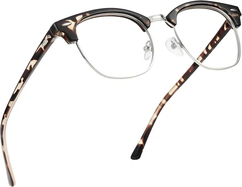 Miniatura 29 de Gafas de Luz Azul para Mujer/Hombre Gafas de Computadora de Luz Azul para Mujeres/Hombres A04-cristal marco plateado