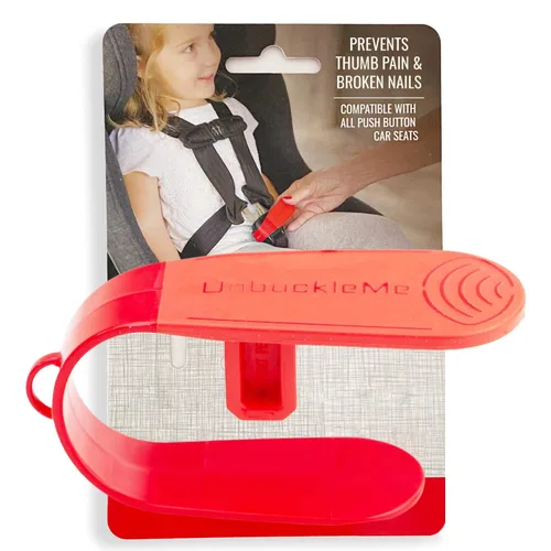 UnbuckleMe Herramienta de liberación de hebilla de asiento de automóvil, ayuda fácil de abrir para artritis, uñas largas, niños mayores, empujador