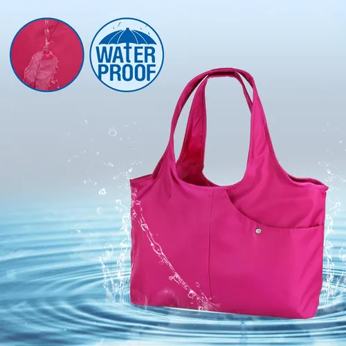 Miniatura 7 de Bolso grande de hombro para mujer, impermeable, multifunción, de nailon, para viaje
