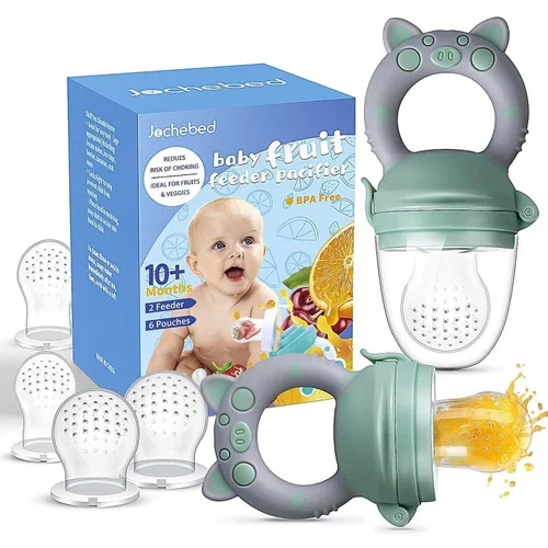 Miniatura 11 de Chupete alimentador de frutas para bebés, chupetes de dentición fresca, juguete mordedor de dentición de frutas para bebés de 3 a 24 meses, 6 bolsas