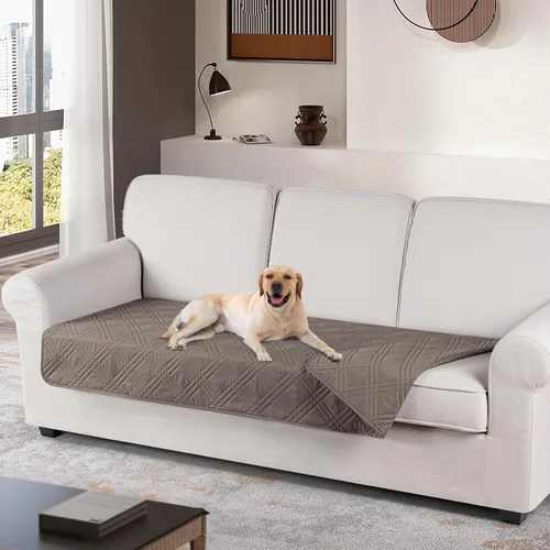 Miniatura 14 de TAOCOCO Funda de cojín de sofá 100% impermeable reversible, funda de asiento de sofá para perros y mascotas, funda de sofá biplaza para sofá