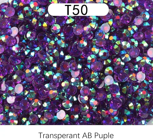 Miniatura 2 de 3000 diamantes de imitación de resina de 0.118 pulgadas y 1.18 onzas (0.118 in) de color AB con parte trasera plana, diamantes de imitación