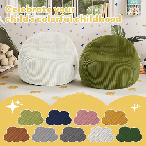 Miniatura 8 de COMAX Sillas de Puf para Niños, Sofá de Puf para Niños Pequeños con Relleno de Puf para Niños y Niñas, Silla de Piso Perezosa para Sala