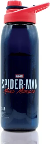 Miniatura 2 de Spider-Man Marvel Miles Morales - Botella de agua deportiva de 28 onzas, jarra de agua de plástico sin BPA con tapa superior de rosca a prueba