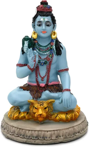 alikiki Estatua hindú de Dios Señor Shiva – 5.7 pulgadas de alto, ídolo Shiva Murti Pooja, artículo Puja Diwali regalos para boda india, baby