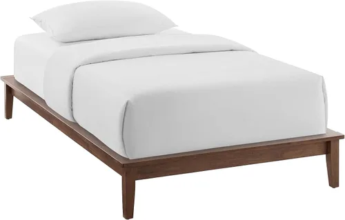 Miniatura 16 de Modway Marco de cama individual con plataforma de madera Lodge en capuchino