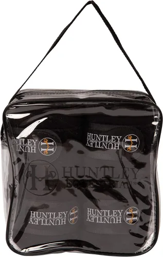 Miniatura 8 de Huntley Equestrian Envolturas de polo para caballos: vendaje protector de soporte de pierna para entrenamiento, ejercicio, participación - 4 Negro