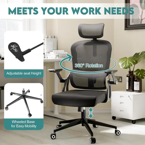 Miniatura 6 de Silla de oficina (01BLACK)