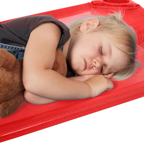 Miniatura 10 de ECR4Kids Catre Infantil Apilable, Listo para Ensamblar, Tamaño Estándar, Mobiliario de Aula, Verde, Paquete de 6