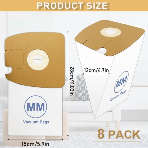 Miniatura 5 de Bolsas de vacío MM para envases Mighty Mite Eureka 3670, 3670M, 3670H, 3670G, 60295C, 60297A Mighty Mite, pieza # 60295, paquete de 8