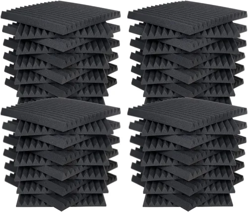 AK TRADING CO. Paneles acústicos altos para estudio de espuma insonorizante, 12 pulgadas de largo x 12 pulgadas de ancho x 1 pulgadas de alto,