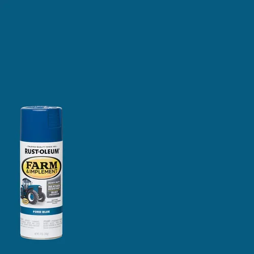 Miniatura 2 de Rust-Oleum 280131-6PK Pintura en aerosol para granjas e implementos, 12 onzas líquidas, color azul Ford, paquete de 6 Ford azul