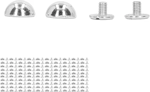Miniatura 6 de TOPINCN Kit de remaches de cuero, 100 juegos, collares, falda de cuero, bolsas de 0.315 in, tornillos de hongo, accesorios de semicírculo, remaches