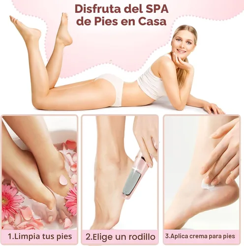 Miniatura 5 de Removedor de Callos para Pies, ZABOUL Removedor de Callos Eléctrico para Pies Recargable Herramientas de Pedicura Varita de Pedicura Suave Lima