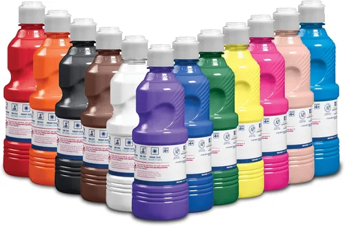 Miniatura 2 de Prang témpera líquida lista para usar Azul; Blanco; Negro; Violeta; Melocotón; Amarillo; Verde; Magenta; Marrón; Rojo; Naranja; Turquesa-Azul
