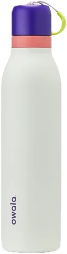 Miniatura 29 de Botella de agua aislada con tapa Twist de acero inoxidable Owala FreeSip con pajita para deportes y viajes, sin BPA, 24 onzas, Angel Food Cake