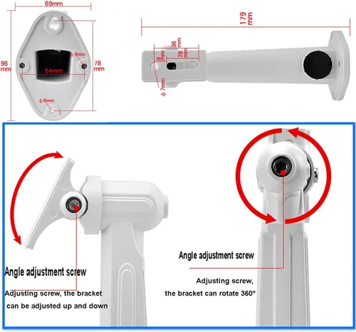 Miniatura 3 de Soporte universal para cámara de seguridad CCTV, soporte para cámara IP, soporte para panel solar, aleación de aluminio para interiores