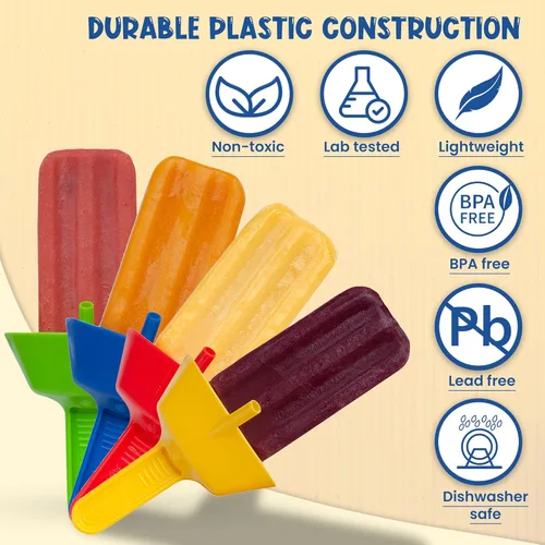 Miniatura 4 de THE ORIGINAL - Soporte para paletas sin caída sin bisfenol A (BPA) y apto para lavavajillas, soporte para golosinas congeladas sin desorden con Rojo