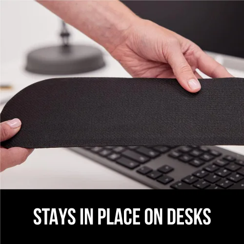 Miniatura 5 de Gorilla Grip - Reposamuñecas ergonómico de espuma viscoelástica de gel suave para teclado y mouse, antideslizante, para aliviar el dolor al Gris