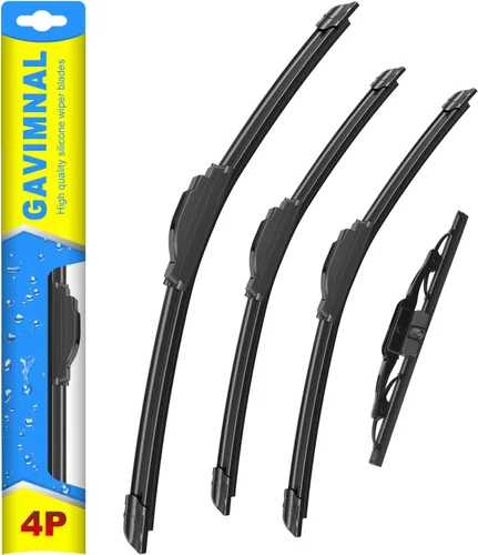 Miniatura 23 de Gavimnal® 15"+15"+13" escobillas limpiaparabrisas de silicona de repuesto para Jeep Wrangler JK 2008-2018 Jeep Wrangler 2007-2017, escobillas