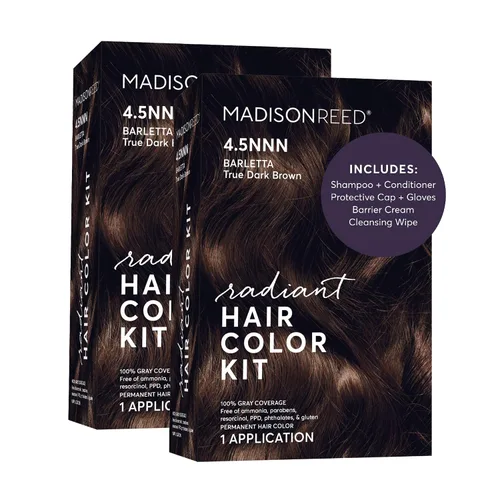Miniatura 48 de Madison Reed - Kit de color de cabello radiante, tinte permanente para el cabello, 100 % cobertura de canas, sin amoníaco, castaño Catania 5NGM