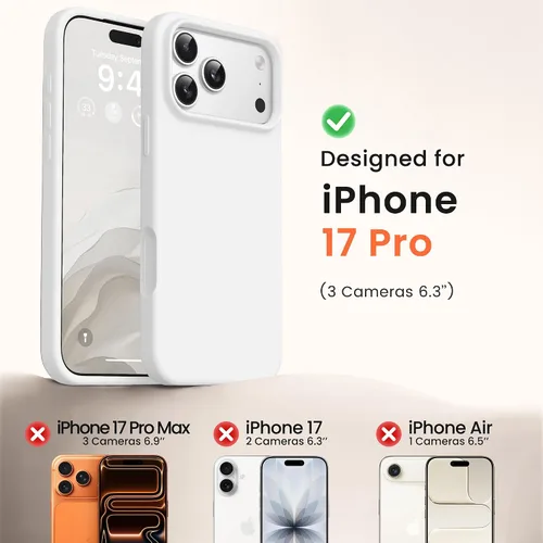 Miniatura 585 de GONEZ Funda de silicona para iPhone 15 Pro Max, compatible con Magsafe, protector de cámara + protector de pantalla, forro de microfibra suave