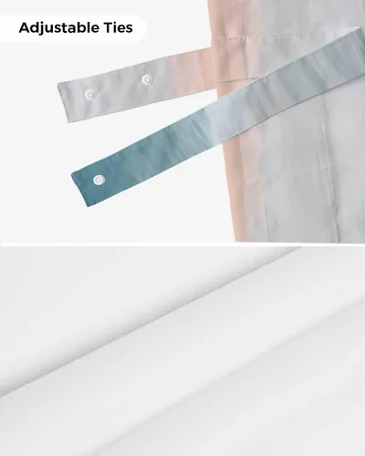 Miniatura 7 de Cortinas de verano con cenefa de amarre para ventanas, cortinas costeras de cocina costeras para ventanas, cortinas náuticas junto al mar, beige