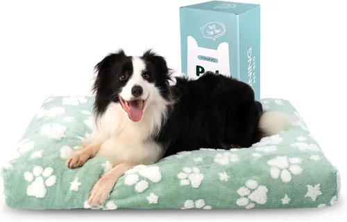 Miniatura 16 de Camas para perros grandes, bonita cama gruesa para perrera, cama mullida para mascotas con funda extraíble lavable y parte inferior antideslizante