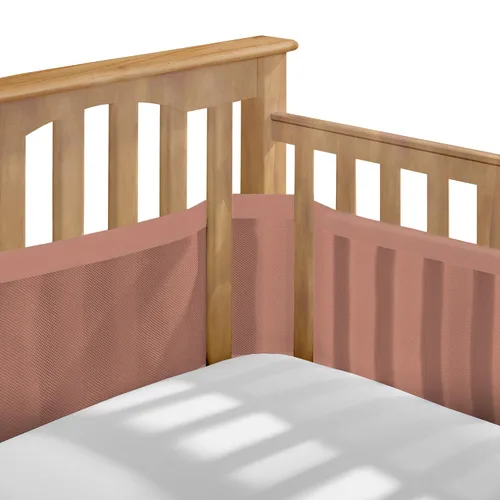 Miniatura 16 de BreathableBaby - Forro de malla transpirable para cunas de tamaño completo, malla Deluxe de 4mm, Bruma azul (Tamaño 4FS cubre 3 o 4 lados)