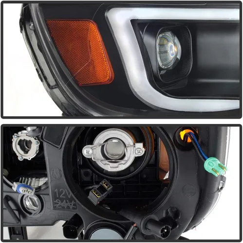 Miniatura 3 de ACANII - Para Chevy Colorado Pickup Truck 2015-2022 LED Tubo Negro Proyector Faros Delanteros, Conductor y Pasajero