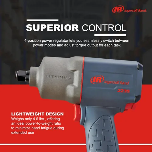 Miniatura 5 de Ingersoll Rand 2235TiMAX Llave de impacto neumática de 1/2 pulgada con salida de par de hasta 1,350 pies-libras