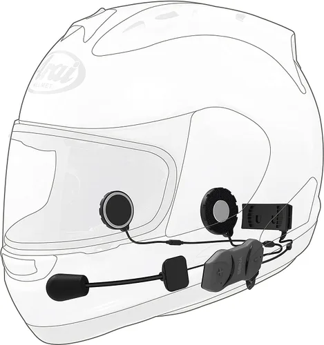 Miniatura 4 de Sena Sistema de comunicación Bluetooth para motocicleta de perfil bajo 10R para adultos, negro, paquete dual 2022 EE. UU