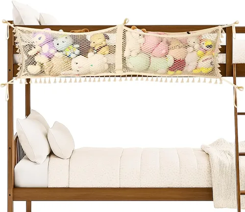 Ofiray-home Hamaca de animales de peluche, red de almacenamiento de animales de peluche, decoración del hogar del dormitorio de los niños, red
