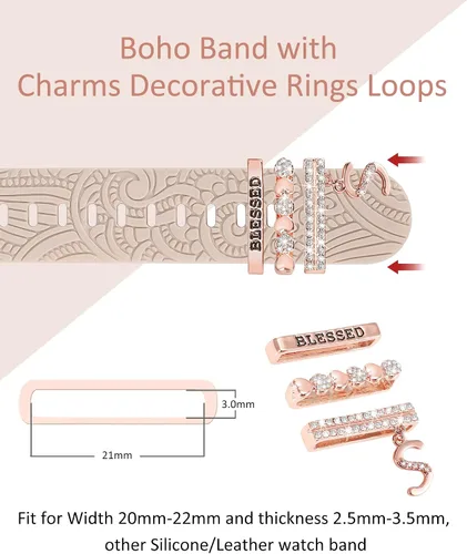 Miniatura 4 de Anillos decorativos compatibles con correas de Apple Watch de 1.654 pulgadas, 1.614 pulgadas, 1.575 pulgadas, 1.496 pulgadas, 1.732 pulgadas, 1.732