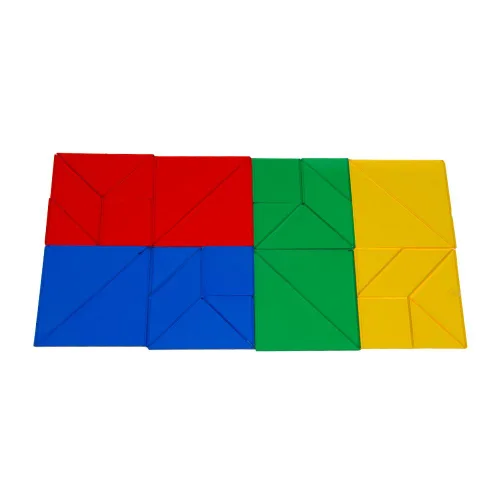Miniatura 4 de hand2mind Tangramas de plástico, juego manipulador para rompecabezas de matemáticas (paquete de 32)