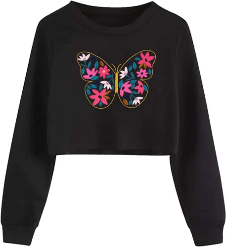 Miniatura 26 de Camiseta corta para niñas y niños, linda sudadera estética con gráficos de dibujos animados para adolescentes