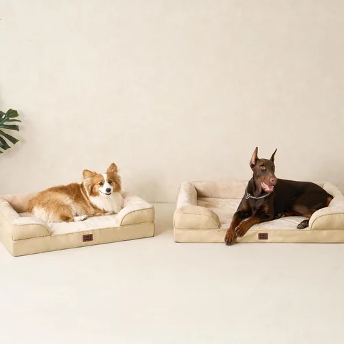 Miniatura 51 de EHEYCIGA – Cama ortopédica impermeable para perros pequeños, de espuma viscoelástica tipo caja de huevos, con bordes elevados y base antideslizante