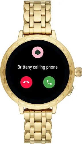 Miniatura 5 de Kate Spade New York - Reloj inteligente con pantalla táctil de acero inoxidable Scallop 2 para mujer, con notificaciones de frecuencia cardíaca