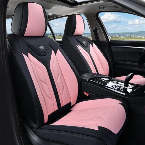 Miniatura 26 de Coverado Fundas de Asiento Delantero para Automóvil, 2 Piezas Fundas de Asiento de Cuero para Automóviles, Protector de Asiento de Automóvil Solo