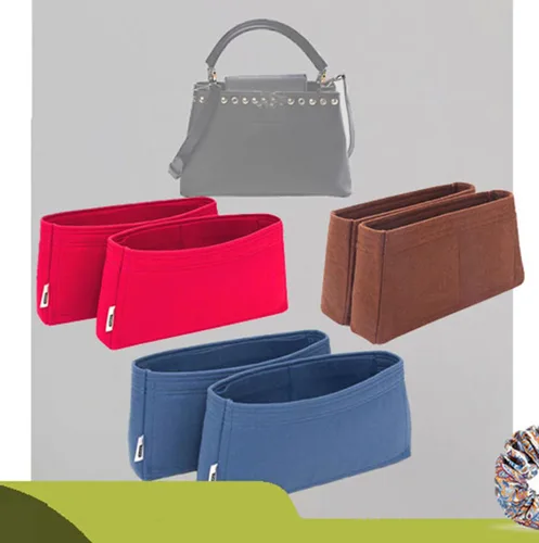 Miniatura 5 de Organizador de inserción de monedero para cajón para LV CAPUCINES fieltro liner bolsa en bolsa organizador 2093Beige-M