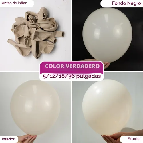 Miniatura 2 de Bezente - Globos de látex para fiesta de arena blanca, paquete de 100 globos redondos de helio de 12 pulgadas, para decoración de compromiso