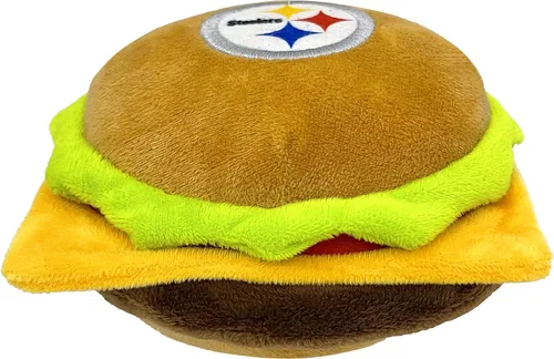 Miniatura 17 de NFL SAN Francisco 49ERS - Juguete chirriante de hamburguesa de queso para perros y gatos, juguete de peluche para perros y gatos con chirriador