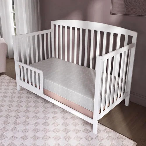 Miniatura 2 de Dream On Me Little Lullaby - Colchón 2 en 1 para cuna, de doble cara para bebés y niños pequeños, funda impermeable, certificado GREENGUARD Gold, se