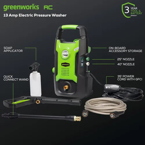 Miniatura 3 de Greenworks - Lavadora a presión eléctrica compacta, 1.2 GPM