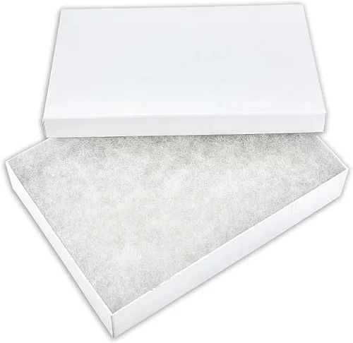 Miniatura 12 de TheDisplayGuys - Paquete de 25 cajas de joyería de papel kraft #75 con relleno de algodón, negro mate (7-1/8 x 5-1/5 x 1-1/3 pulgadas), regalo, Mate